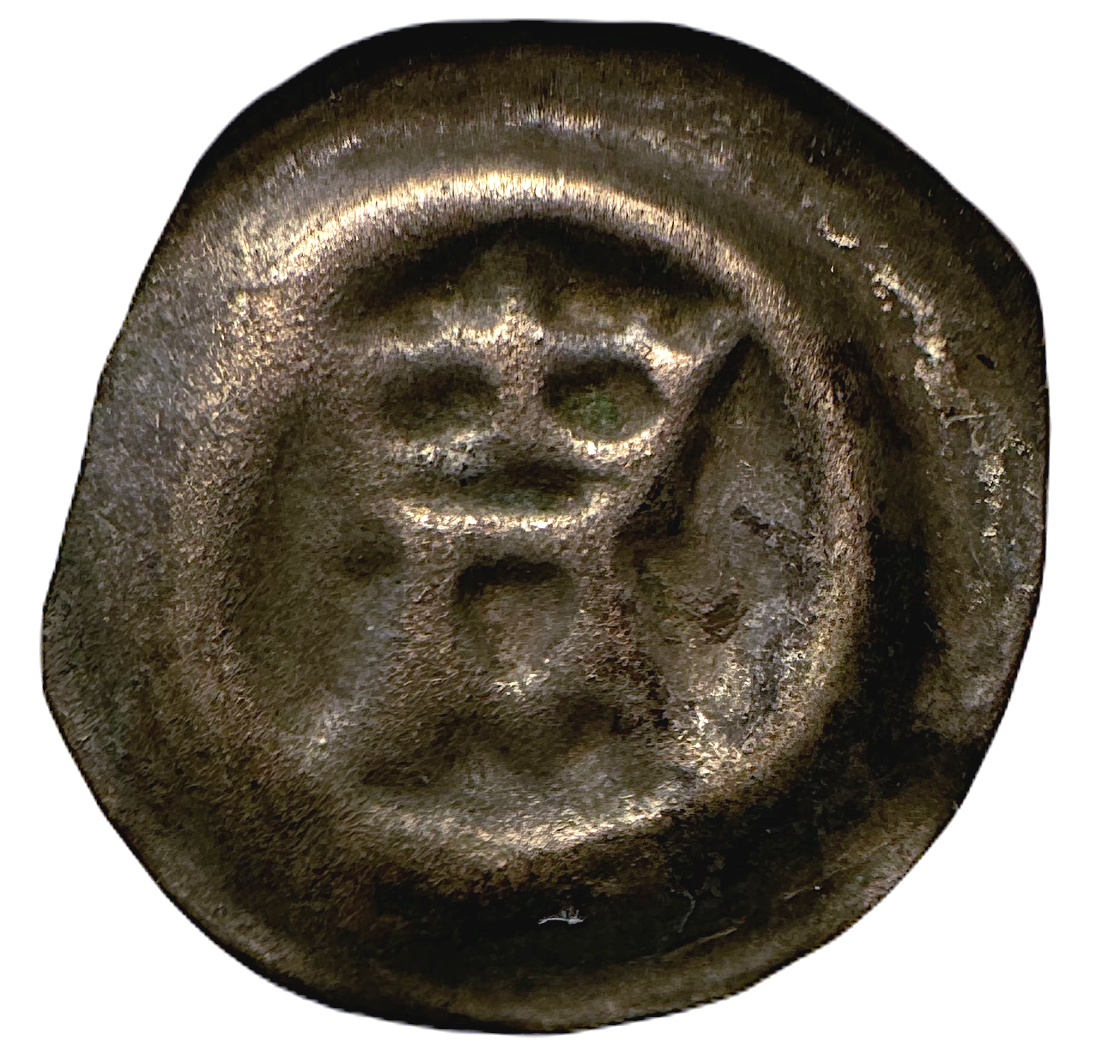 Albrekt av Mecklenburg (1364–89) - Västerås, Penning med krönt A