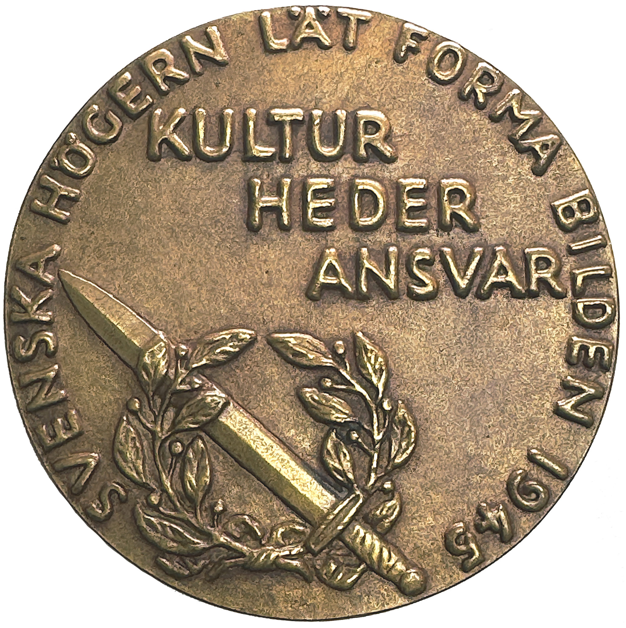 Gösta Bagge - Massiv medalj av Gösta Carell 1945 - 98mm - Medlem Kungliga Vetenskapsakademien