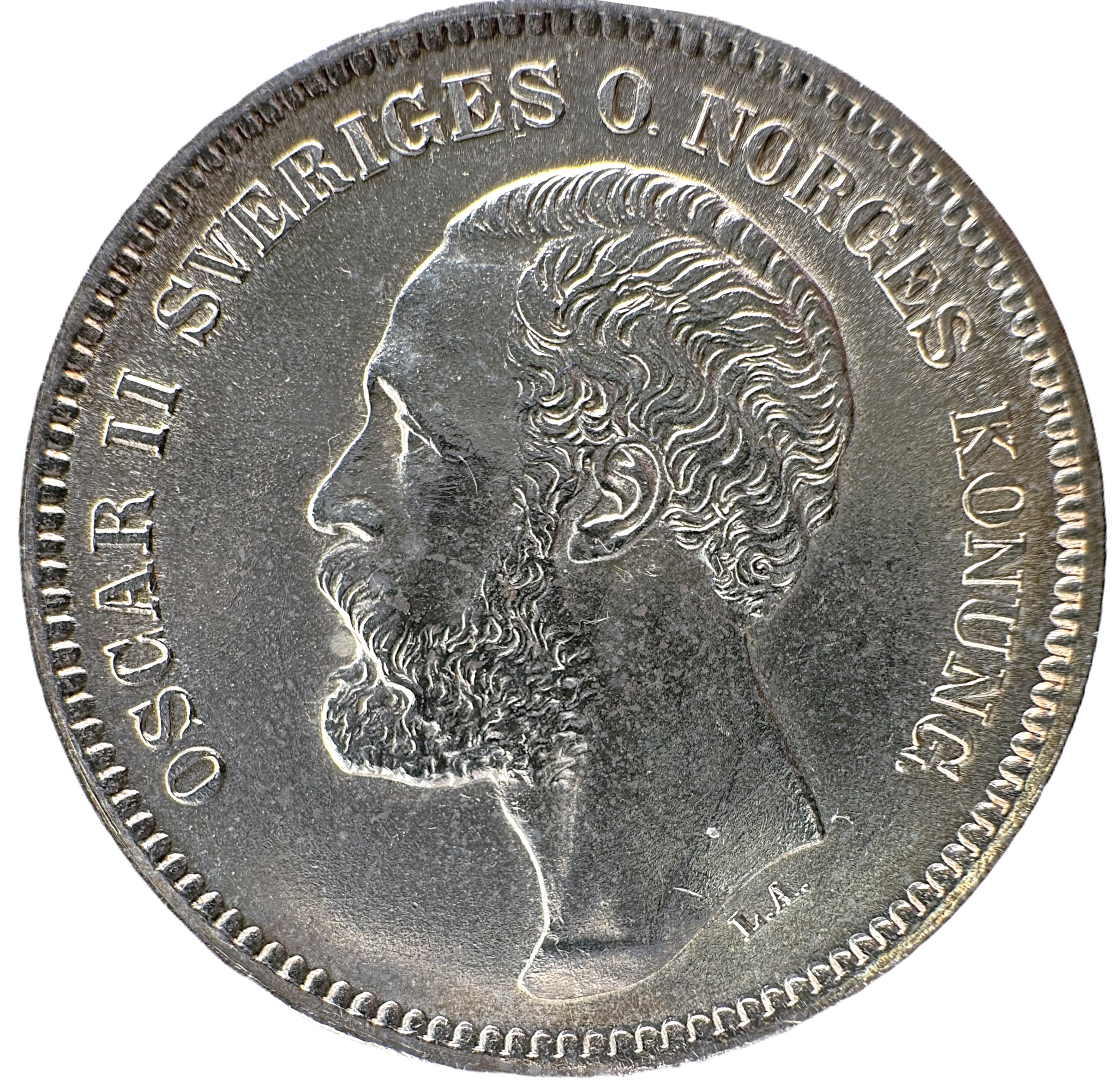 Oskar II - 2 Kronor 1878 med O - Ett underbart exemplar