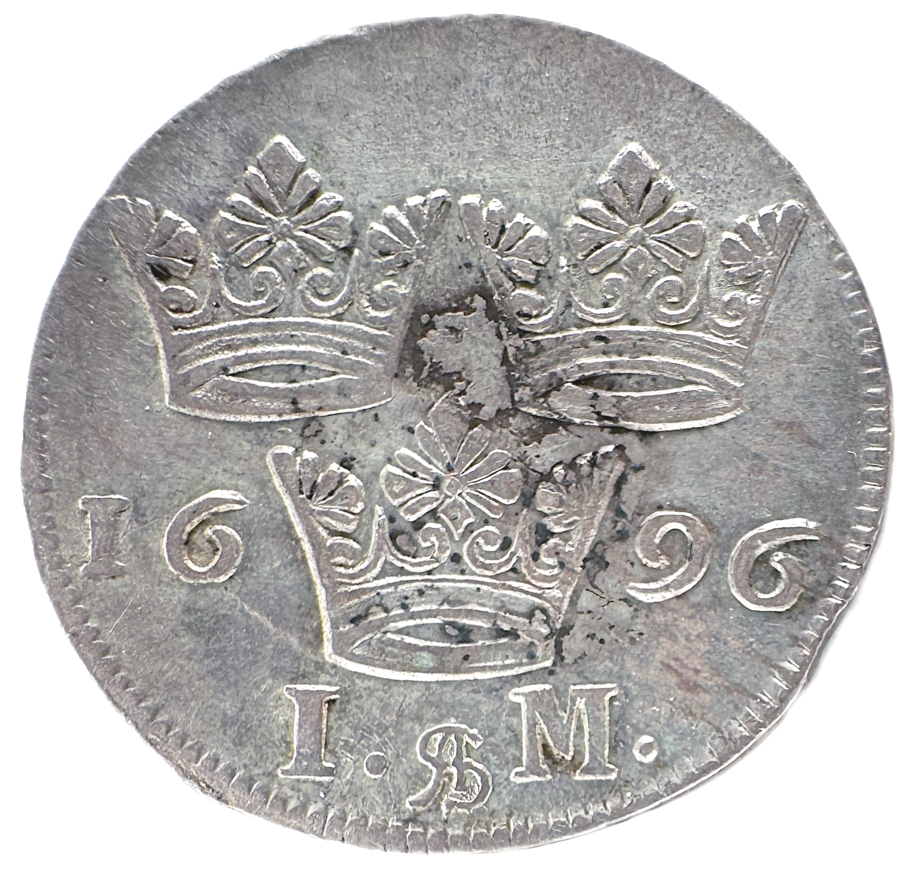 Karl XI - 1 Mark 1696 - Vackert exemplar