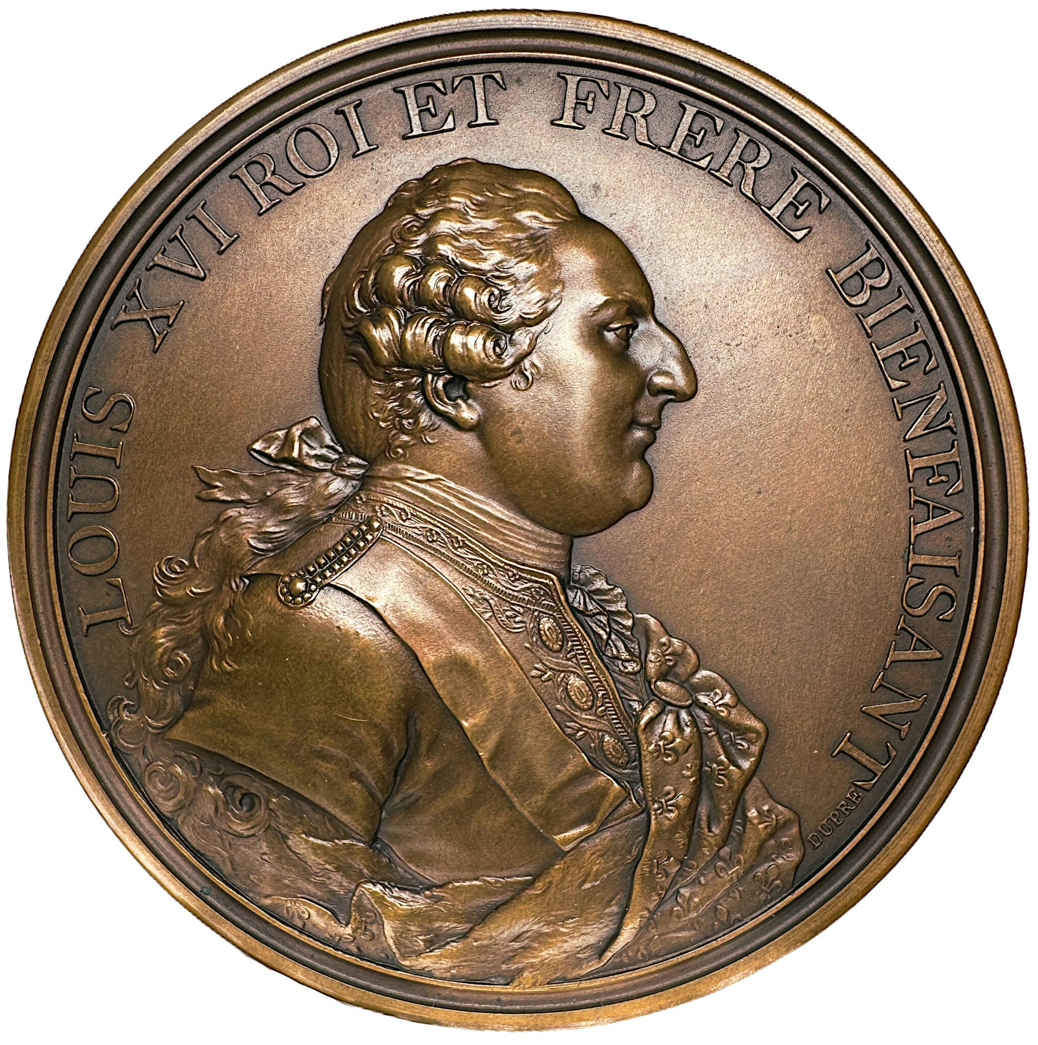 Frankrike, Louis XVI, gruvorna i Allemont av Dupré, 1786 Paris - Massiv medalj i toppkvalitet