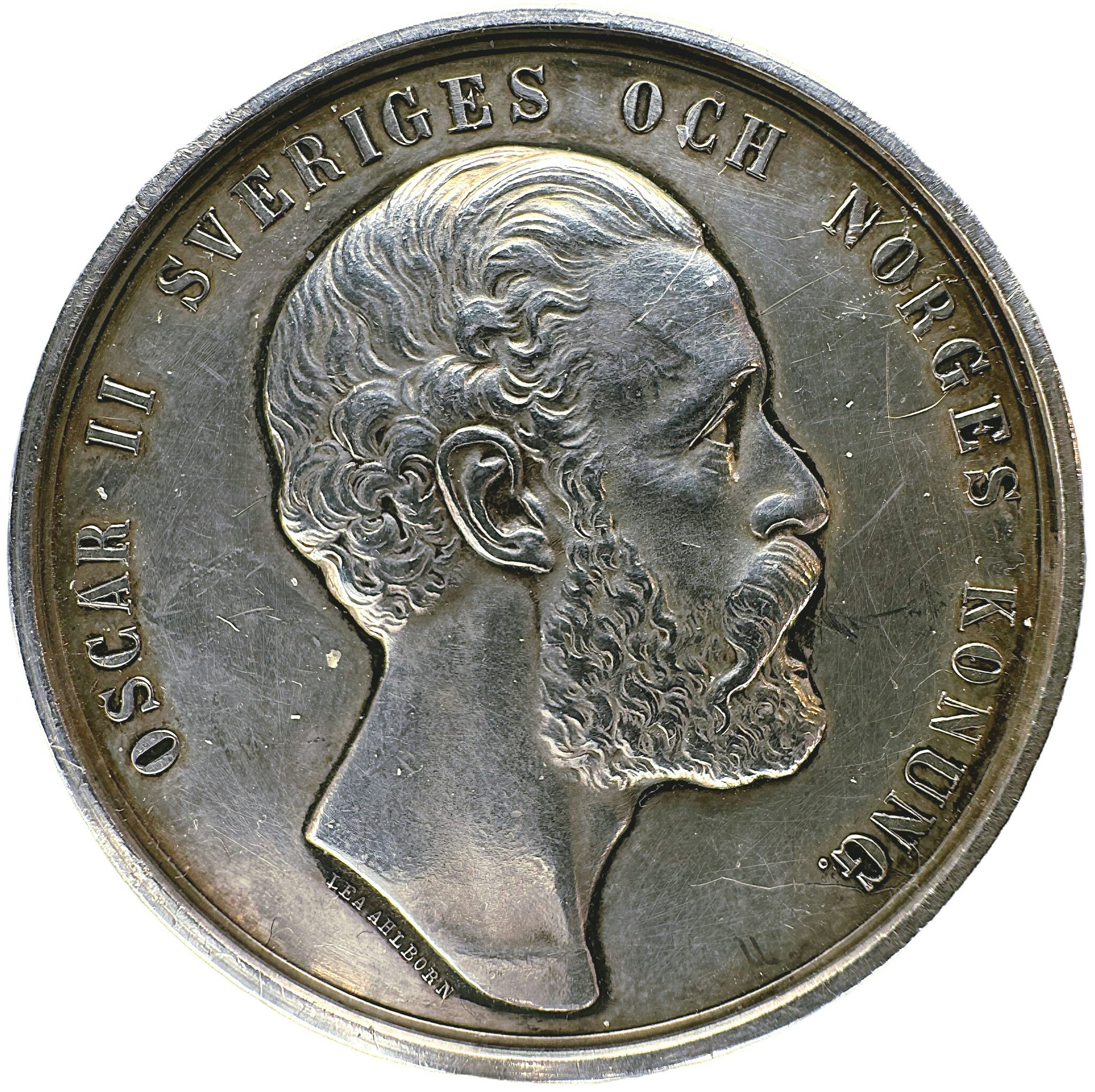 Oskar II  - Norrbottens kungliga hushållningssällskap 1877 av Lea Ahlborn - Sällsynt