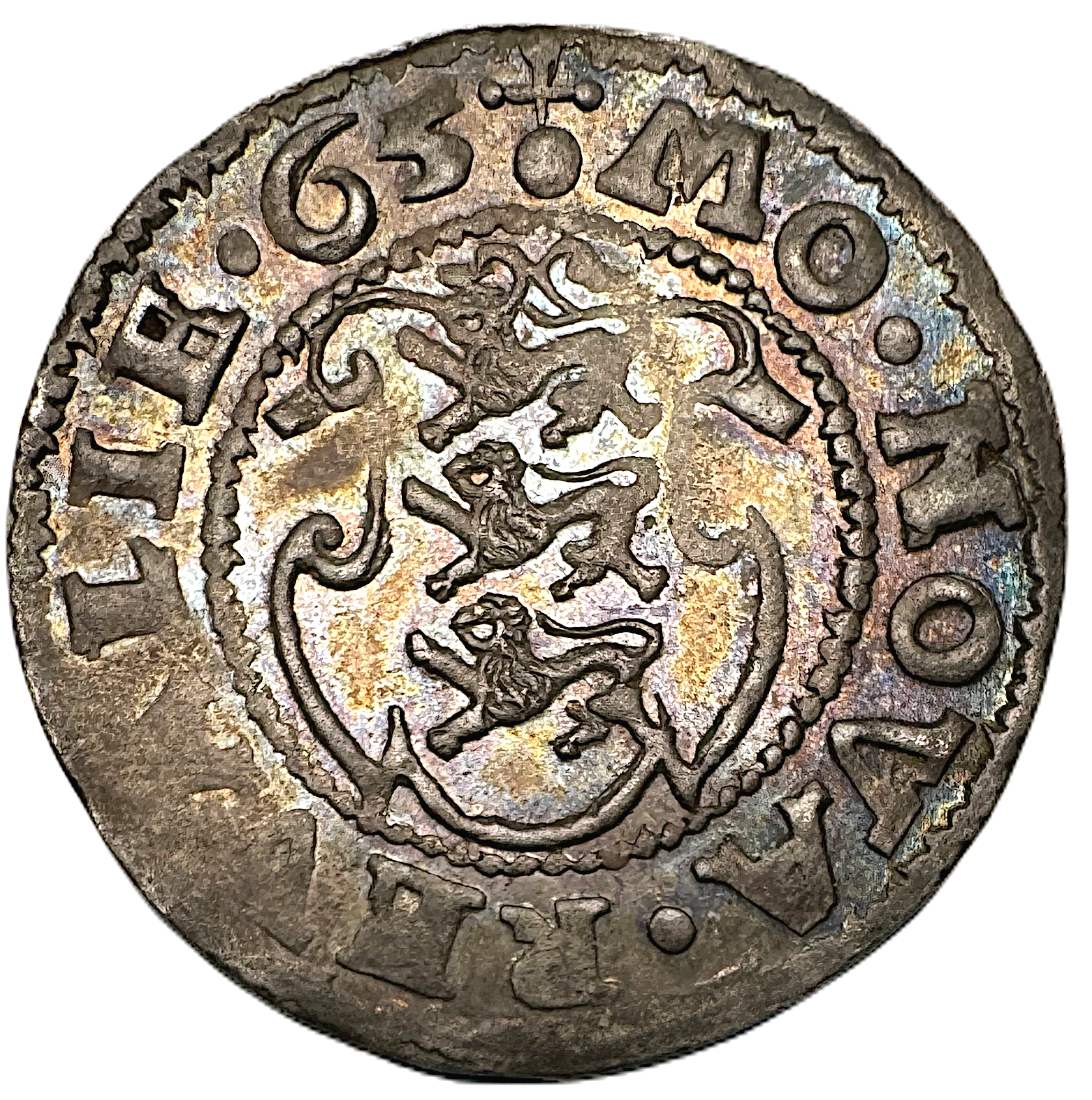 Erik XIV Reval - Ferding 1565 -  Praktexemplar med enastående patina och lyster