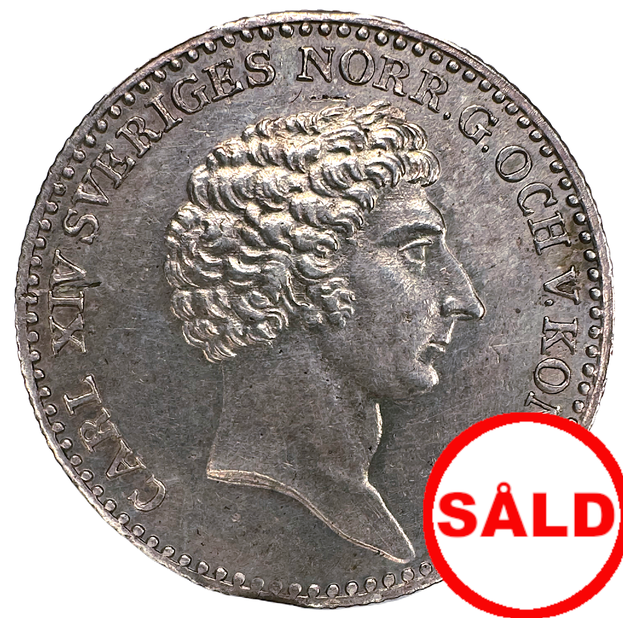 Karl XIV Johan - 1/6 Riksdaler 1829 - Tilltalande exemplar
