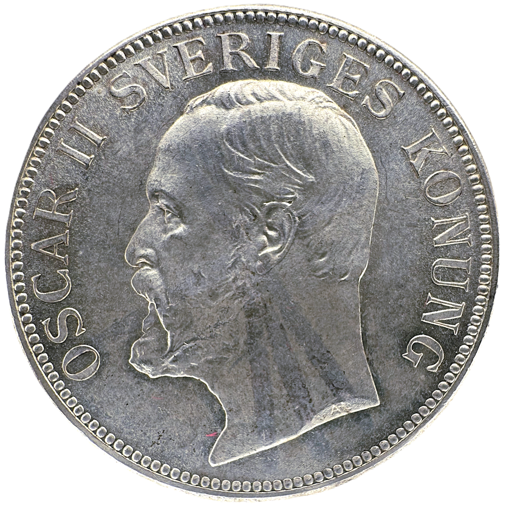 Oskar II - 2 Kronor 1906  - Ett vackert ocirkulerat exemplar