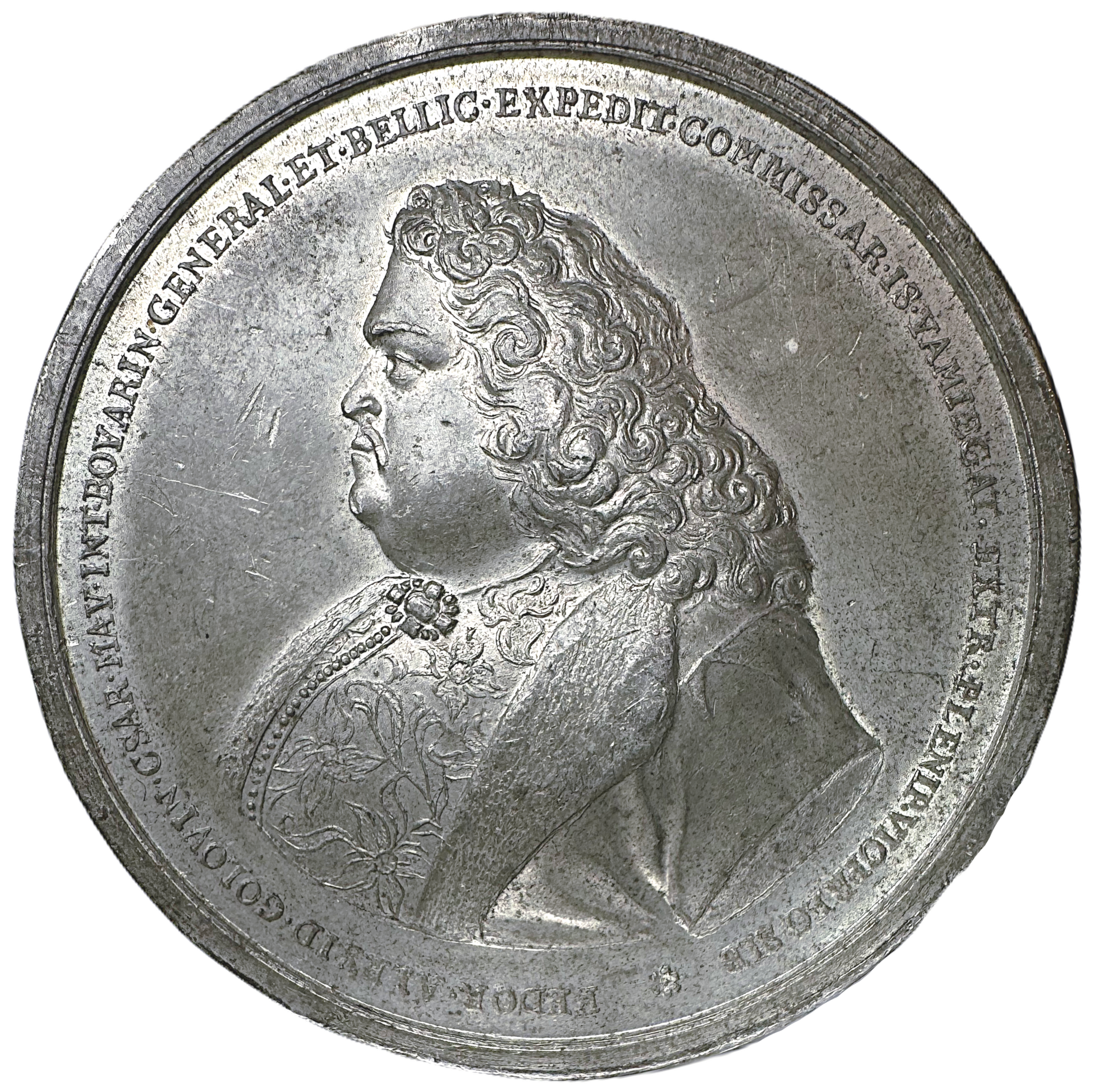 Greve Fjodor Aleksejevitj Golovin. Generalamiral, 1700 - Till minne av amiral Golovins ära - Praktfull tennmedalj