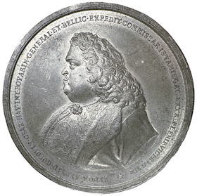 Greve Fjodor Aleksejevitj Golovin. Generalamiral, 1700 - Till minne av amiral Golovins ära - Praktfull tennmedalj