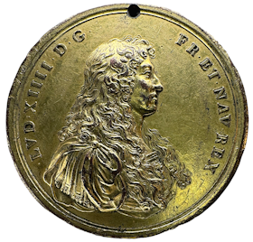 Frankrike - Ludwig XIIII - Segern över Flandern 1667 av Molart - Sällsynt