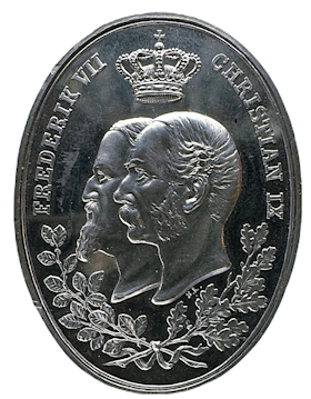 Danmark - Minnesmedalj utgiven 1898 till 50-årsminnet av Treårskriget (1848–1850), även känt som Slesvig-holsteinska kriget