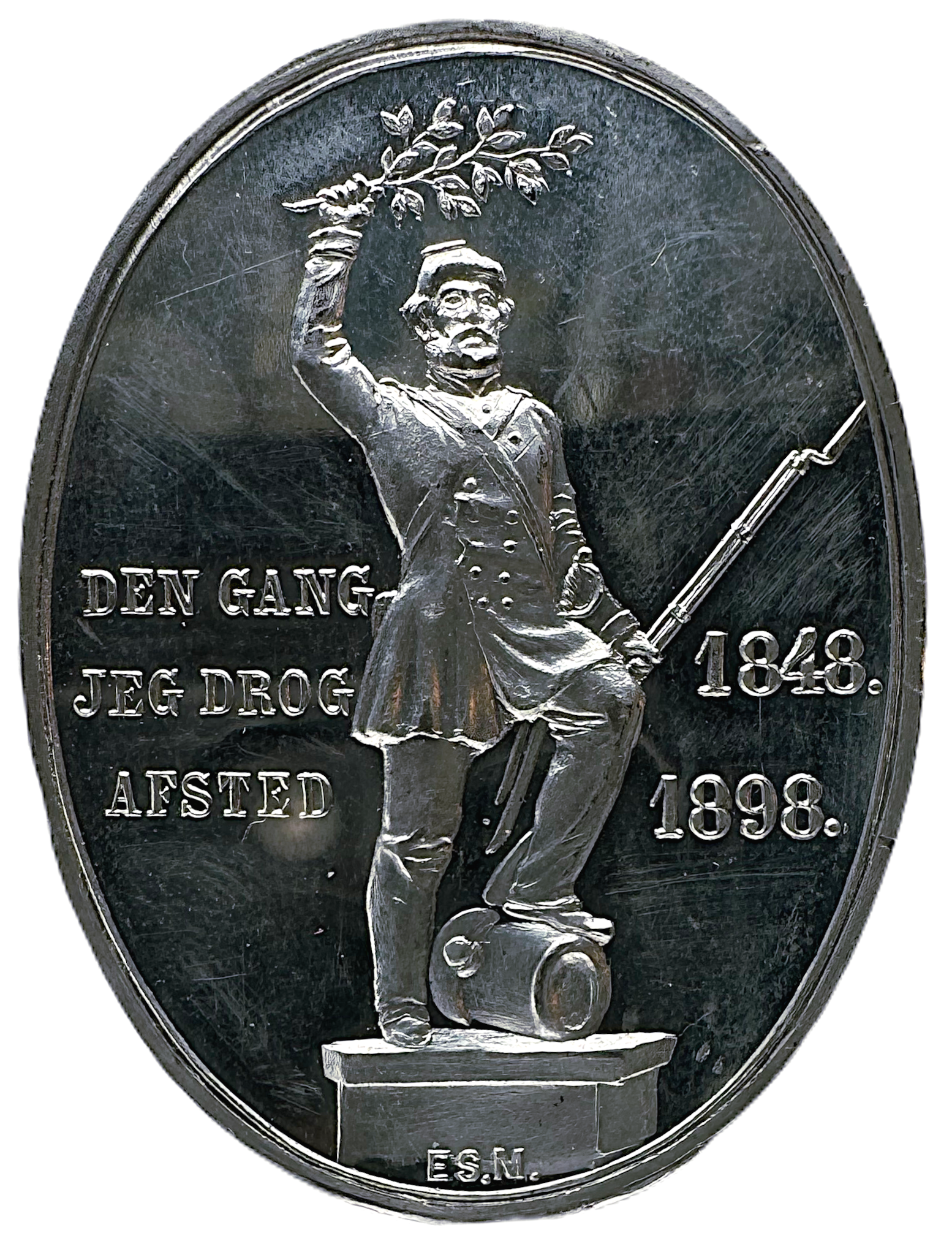 Danmark - Minnesmedalj utgiven 1898 till 50-årsminnet av Treårskriget (1848–1850), även känt som Slesvig-holsteinska kriget