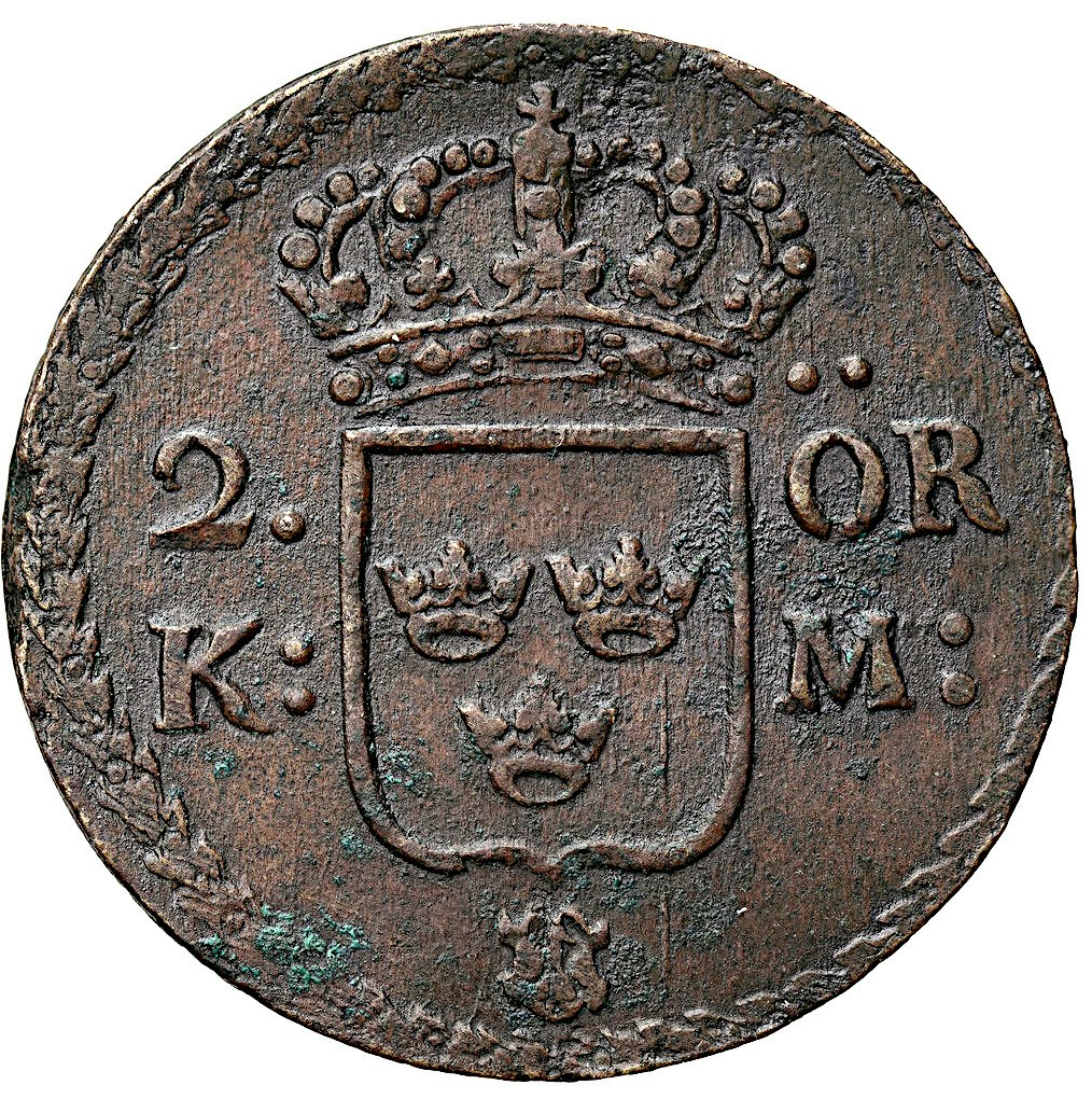 Karl XI, Avesta - 2 Öre KM 1664 - Ett underbart välpräglat exemplar med härlig lyster och fantastisk patina