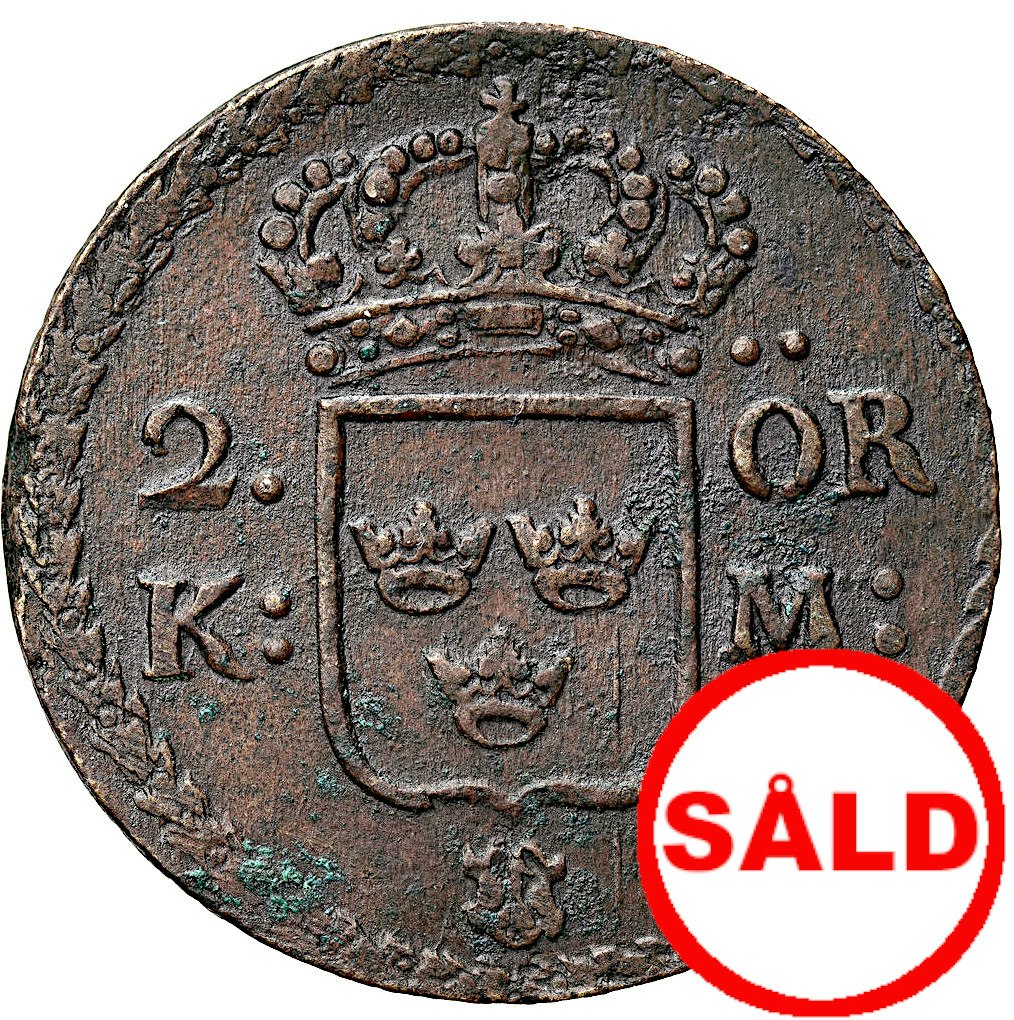 Karl XI, Avesta - 2 Öre KM 1664 - Ett underbart välpräglat exemplar med härlig lyster och fantastisk patina