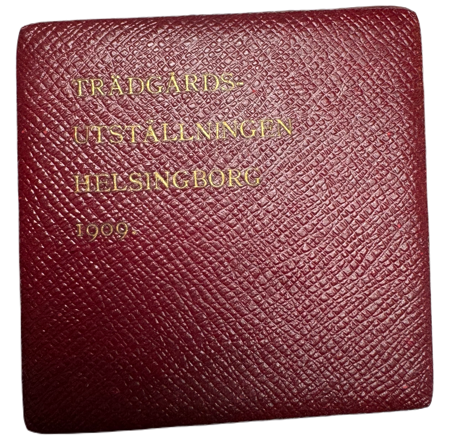 Gustav V - Härligt stor silvermedalj - Trädgårdsutställningen i Helsingborg 1909 - I originaletui