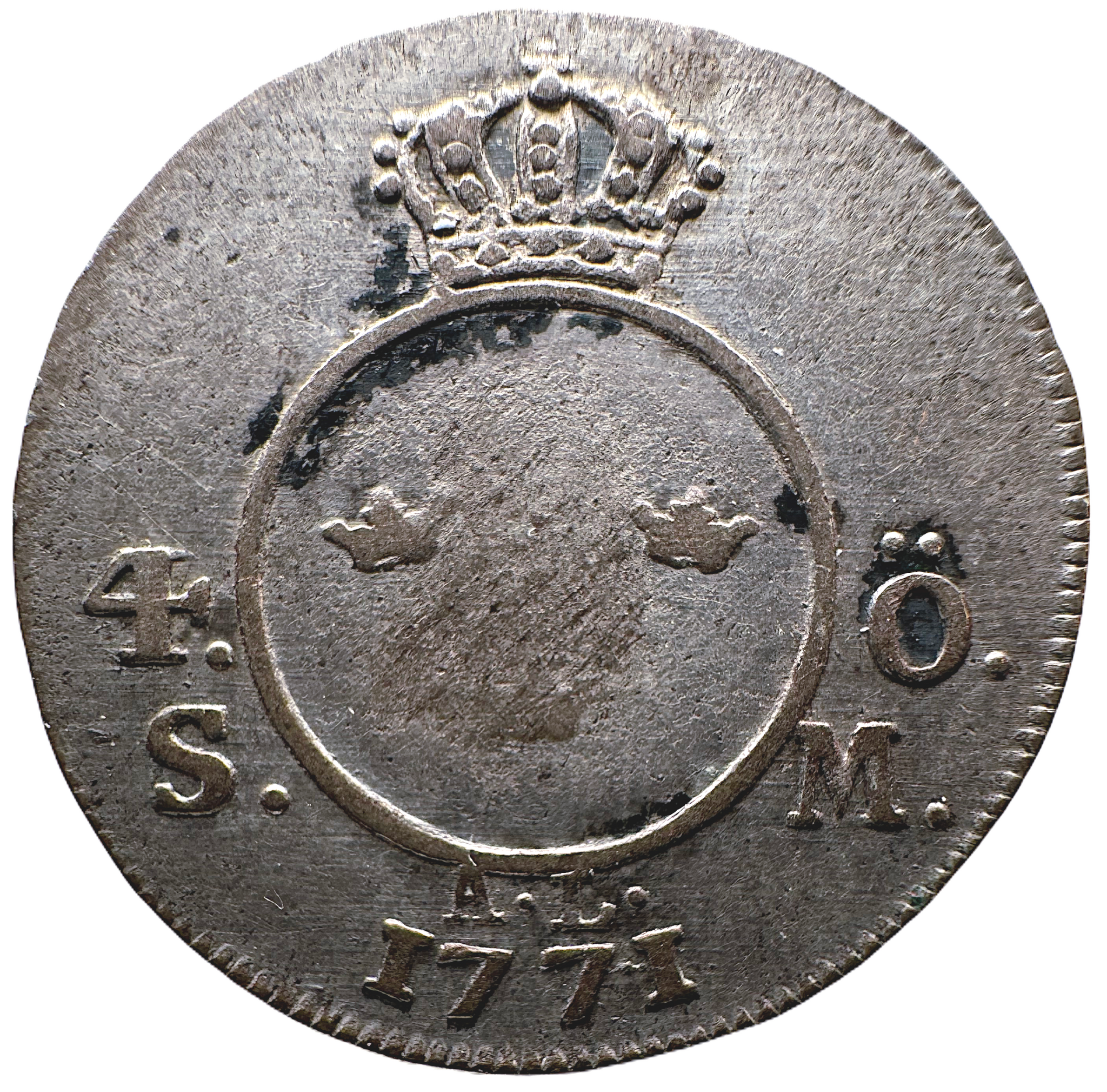 Adolf Fredrik, 4 Öre SM 1771 - Attraktiv ettårstyp