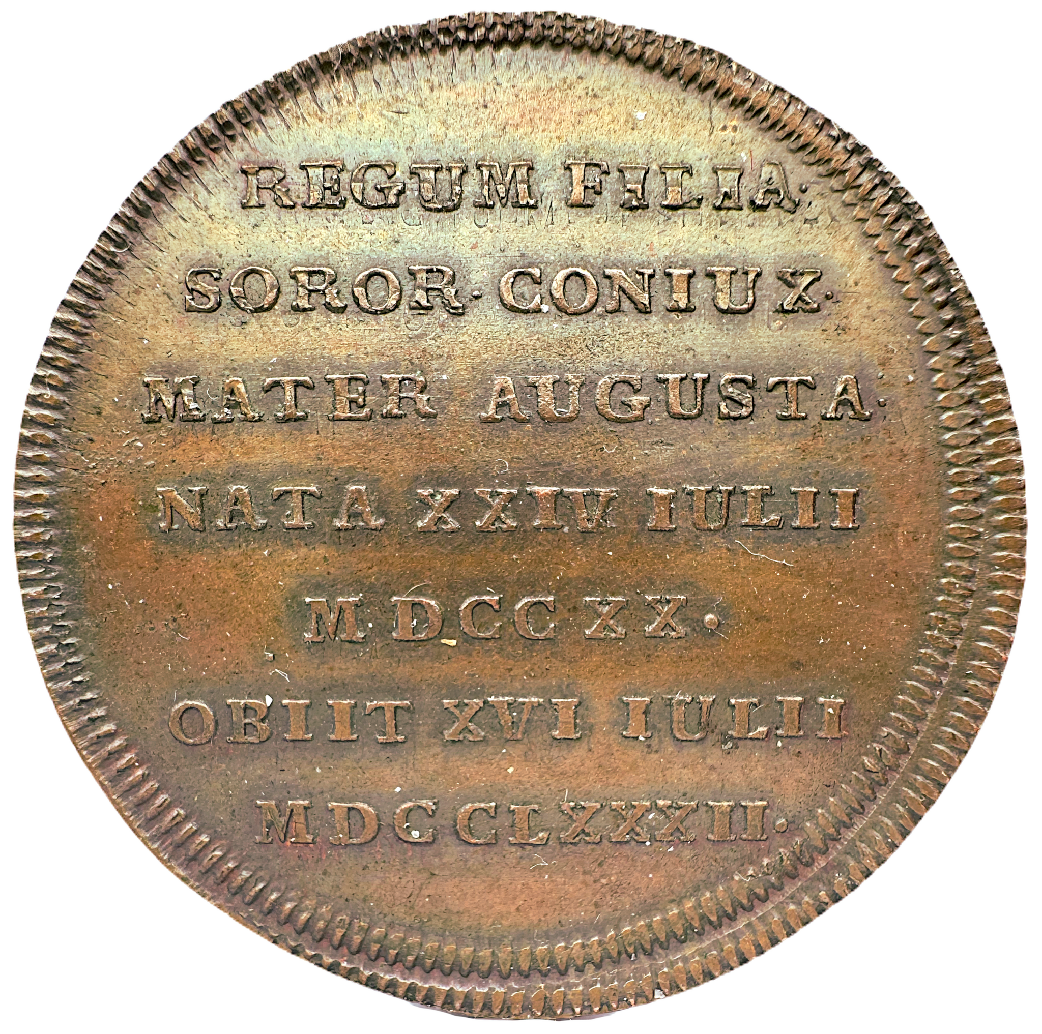 Lovisa Ulrikas begravning 1782 - Kastpenning 1/3 Riksdaler - Avslag i brons - Extremt sällsynt - RRR