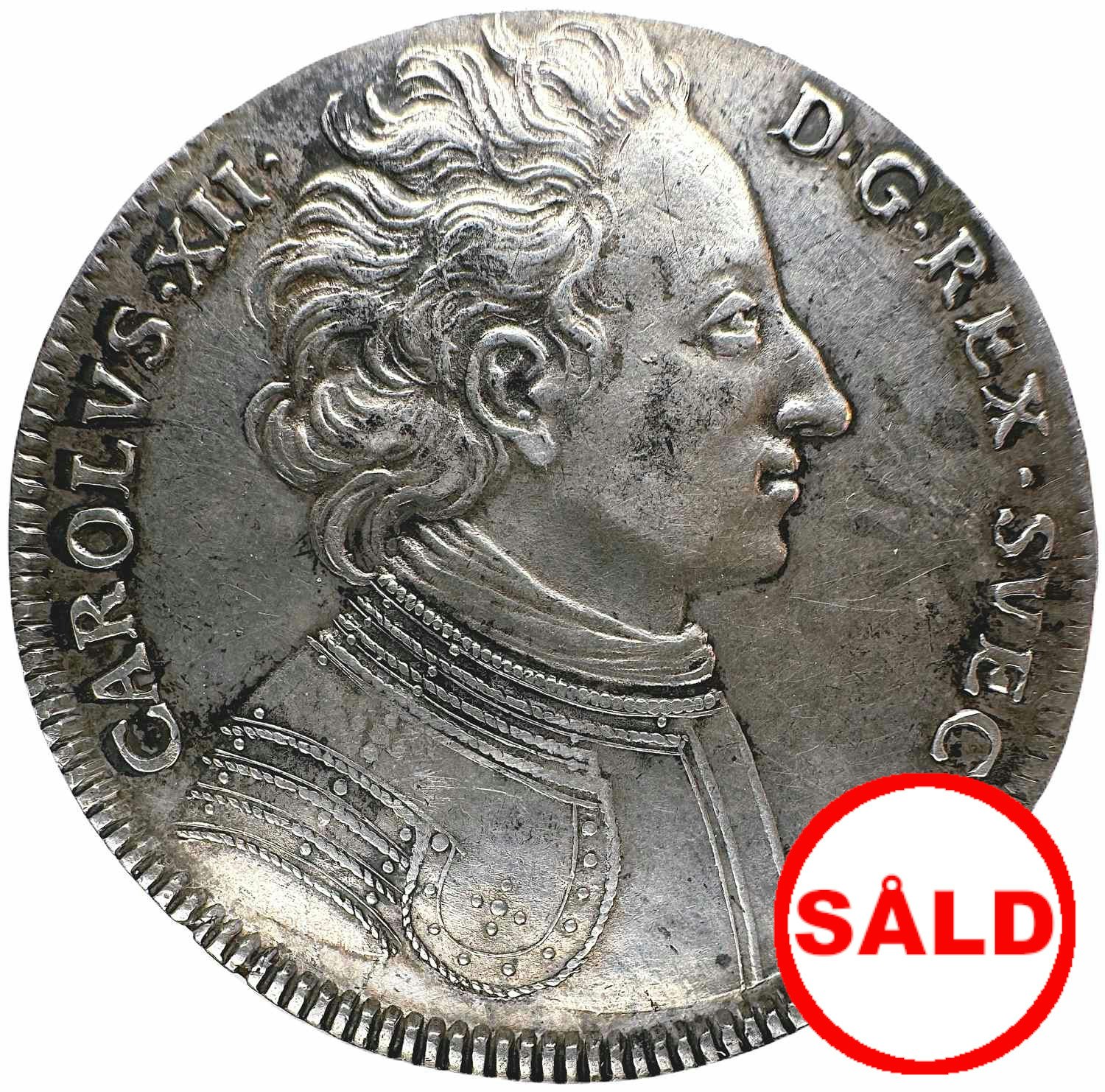 Karl XII - Riksdaler 1707 - Vackert exemplar
