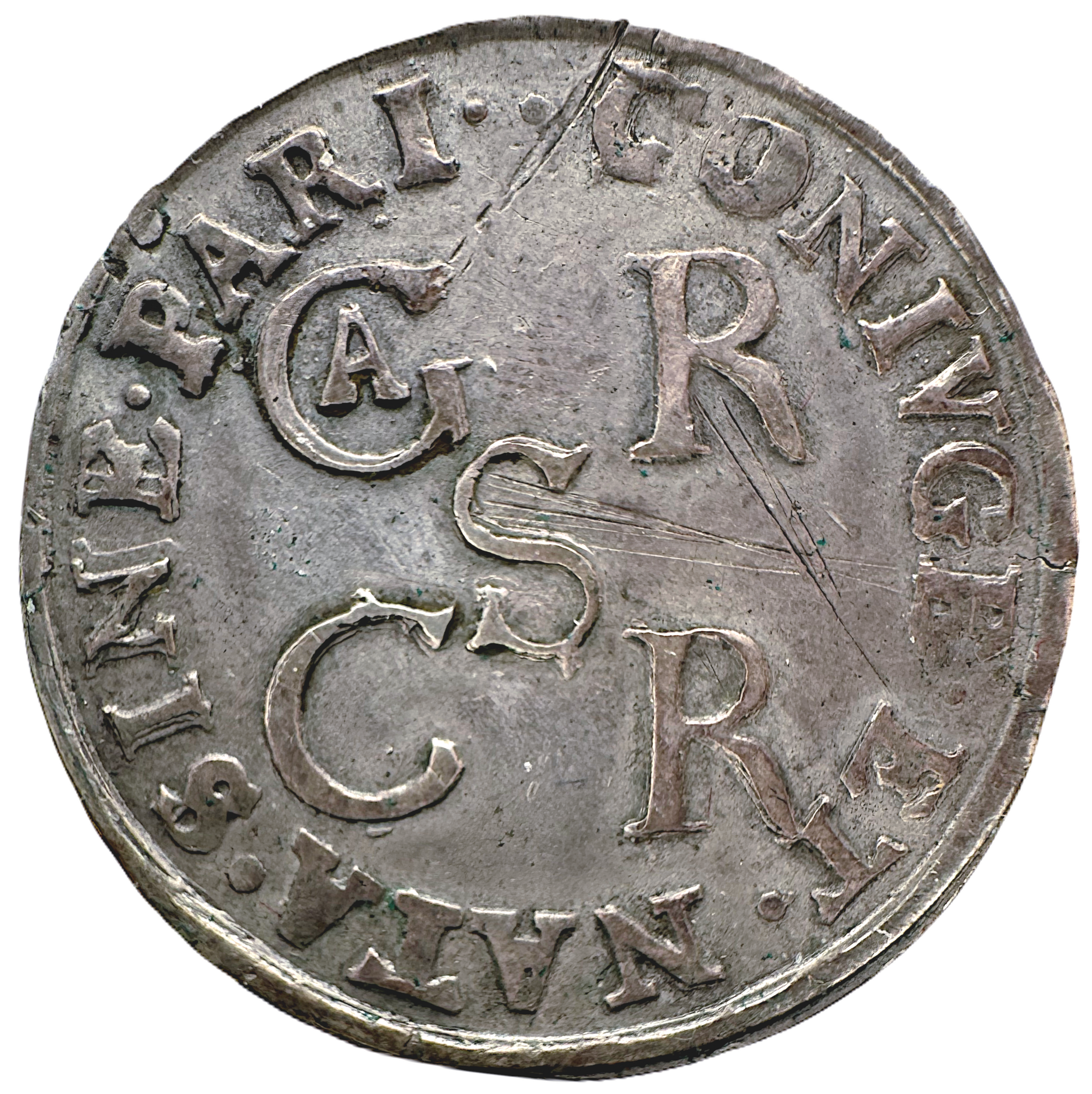 Maria Eleonora - 2 mark 1655 - kastmynt till änkedrottningens begravning - MYCKET SÄLLSYNT