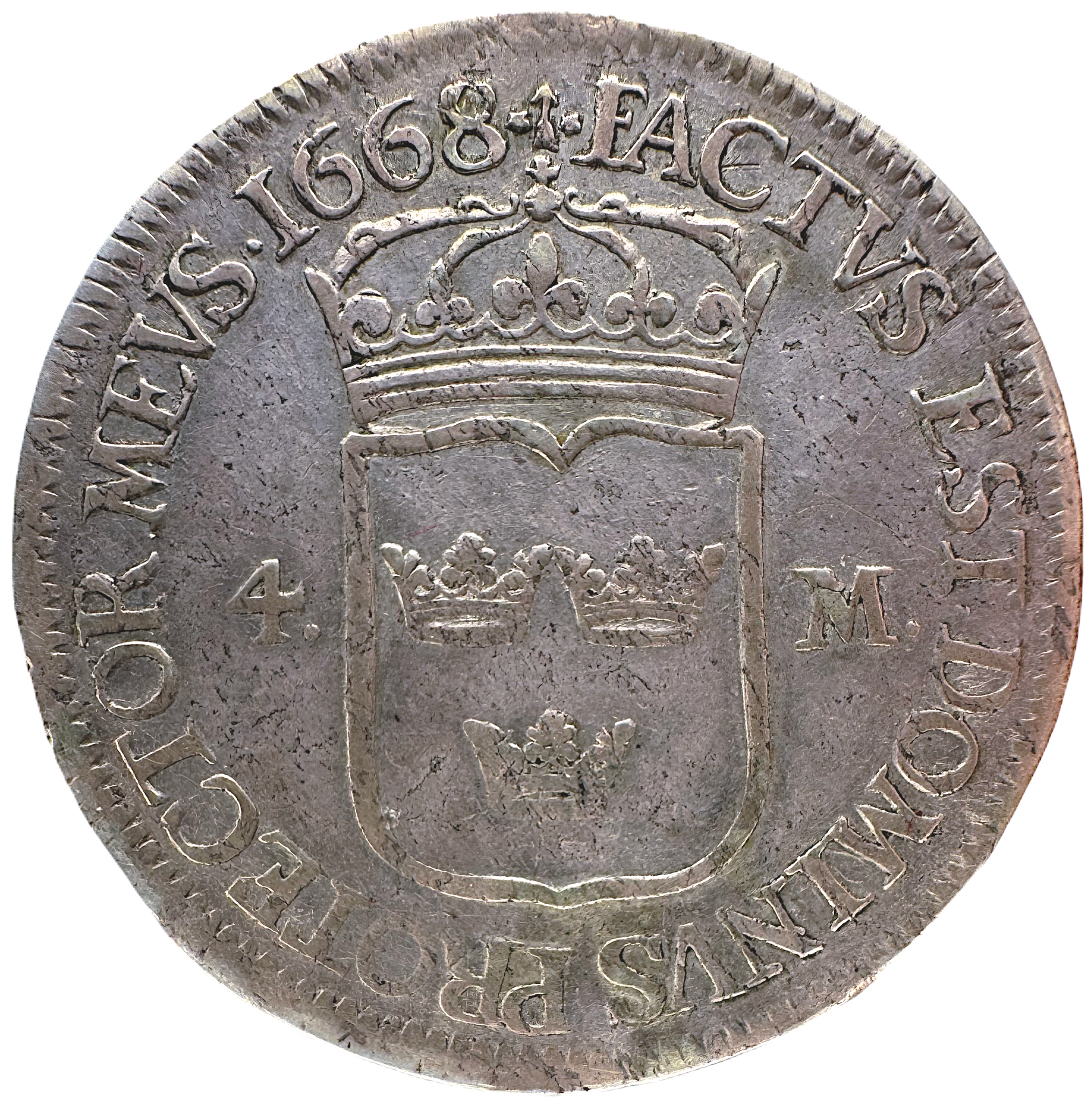 Karl XI - 4 Mark 1668 - Ett sällsynt typmynt