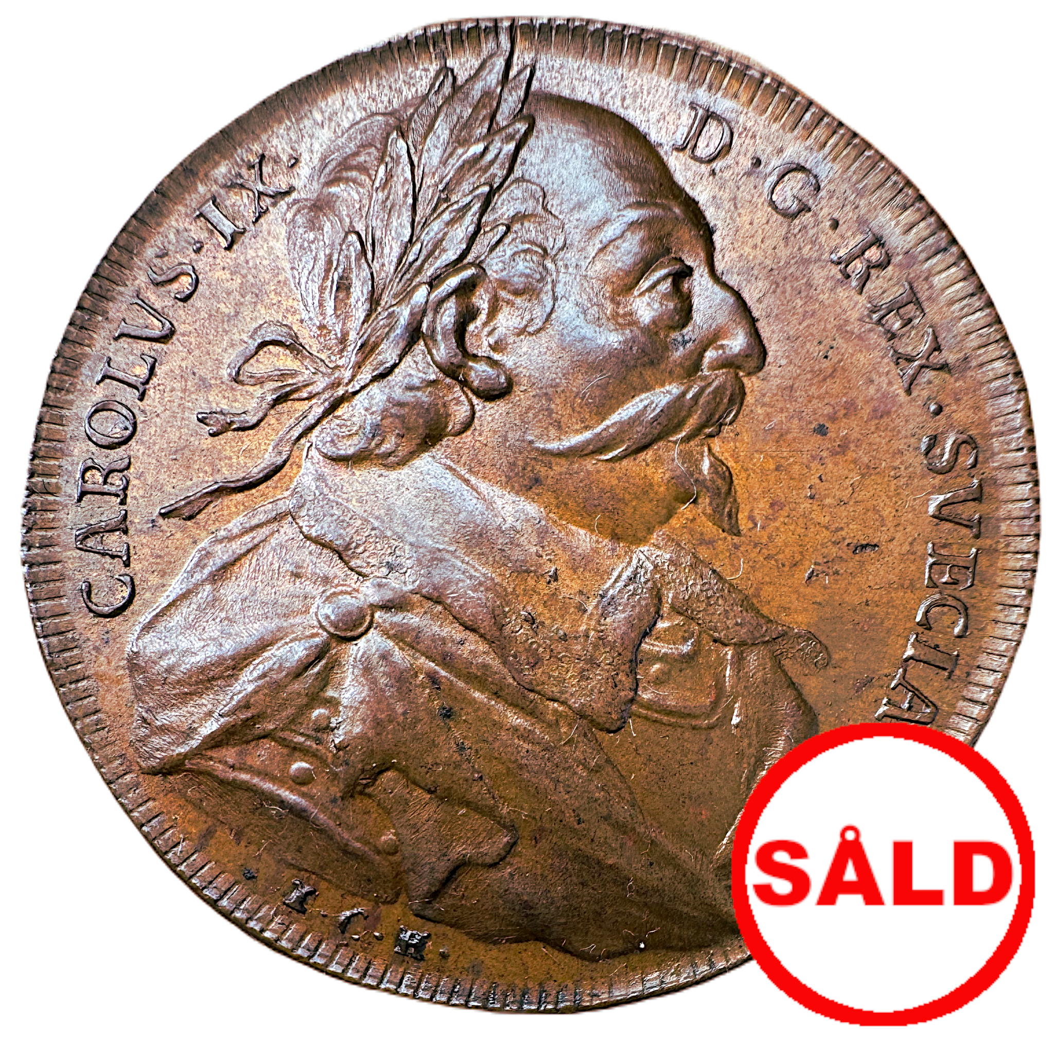 Karl IX av Johann Carl Hedlinger ur Hedlingers regentlängd no 48