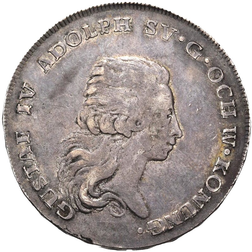 Gustav IV Adolf - Riksdaler 1795 - Bra underliggande lyster