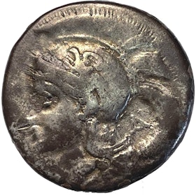 Lukanien, Velia 340-334 f.Kr Didrachm - kontramarkerad ΦA