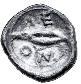 Sicilien, Leontini Obol cirka 476-466 f.Kr.