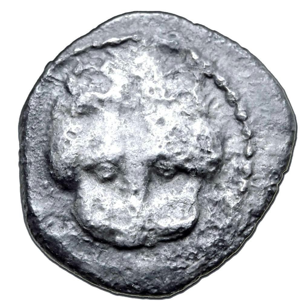 Sicilien, Leontini Obol cirka 476-466 f.Kr.