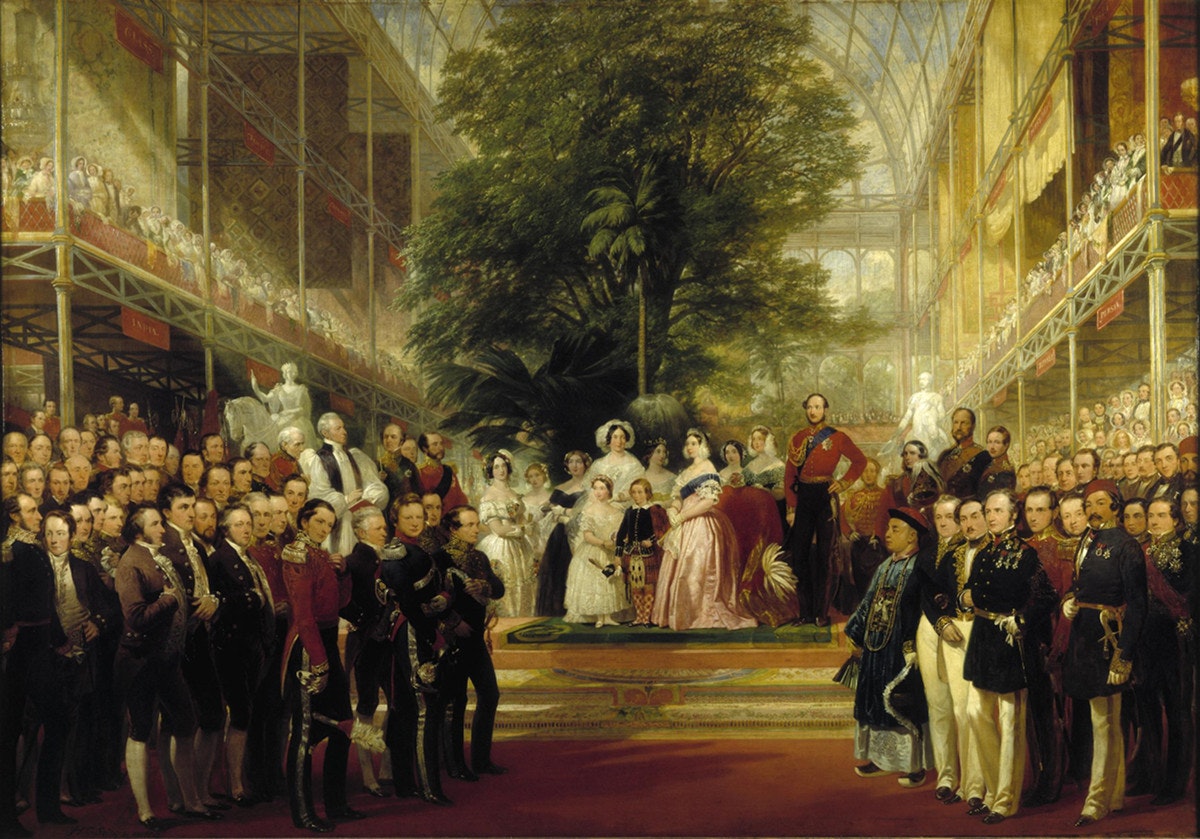 1851 års världsutställning i London - Underbart arkitektonisk medalj i superb kvalitet
