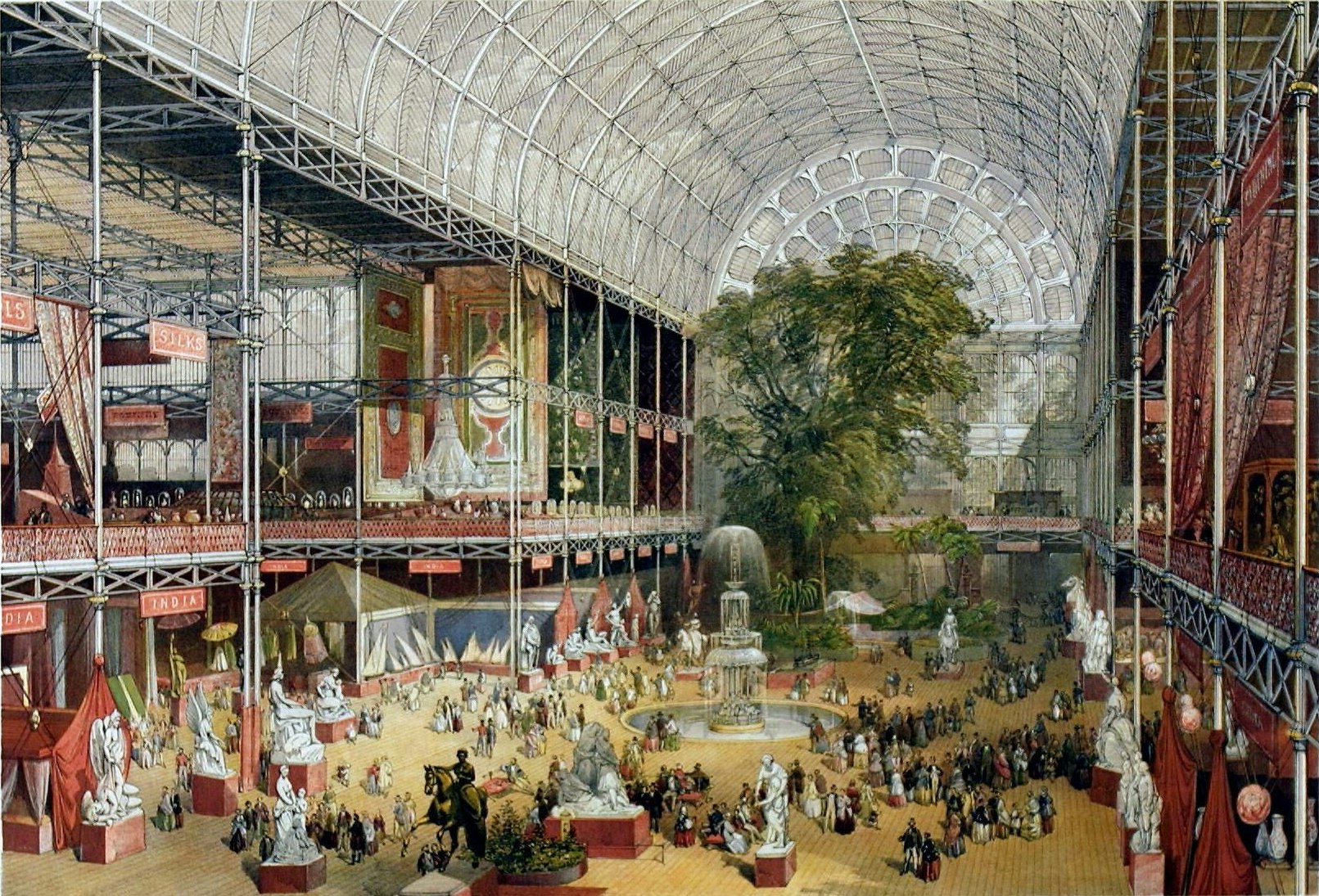 1851 års världsutställning i London - Underbart arkitektonisk medalj i superb kvalitet