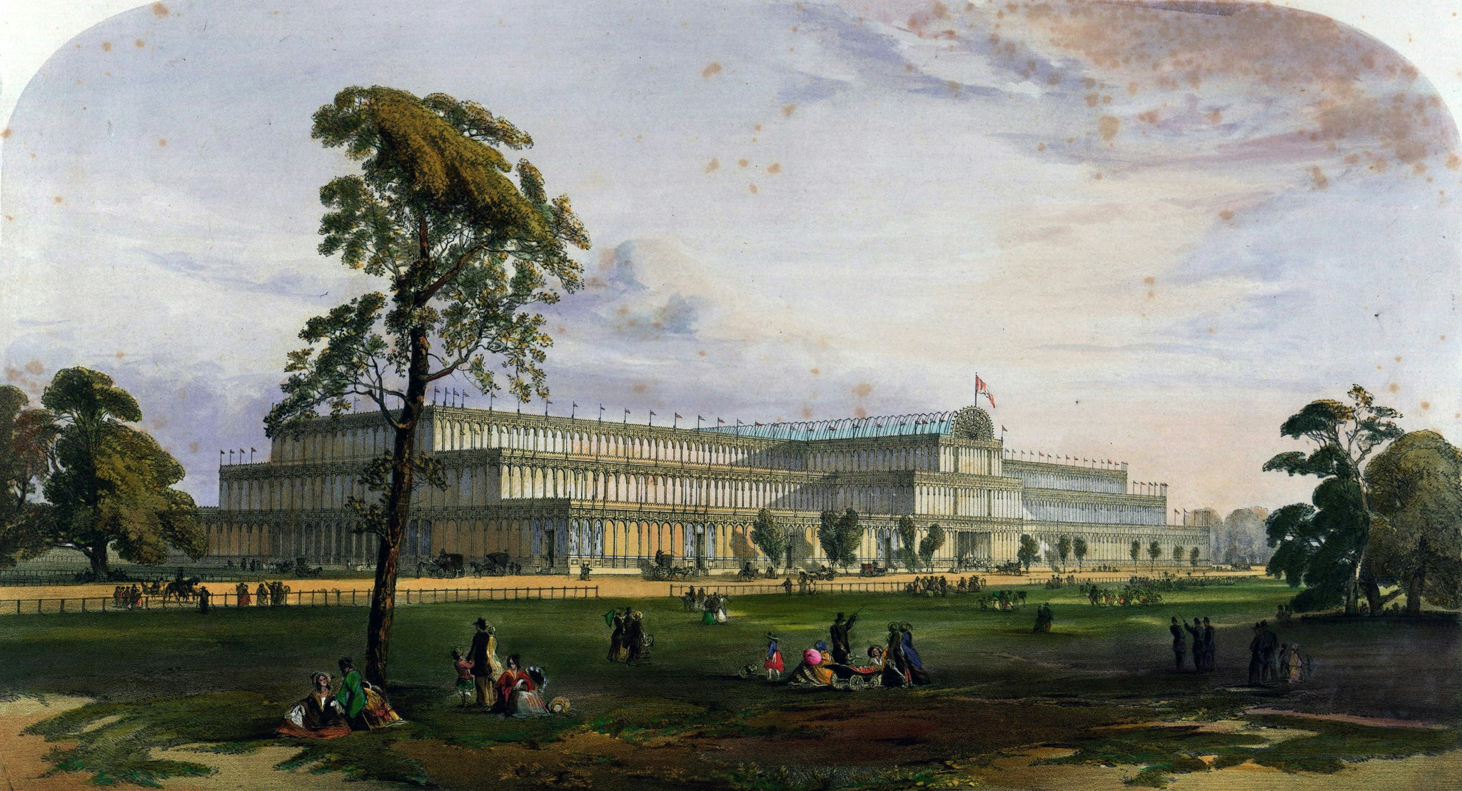1851 års världsutställning i London - Underbart arkitektonisk medalj i superb kvalitet