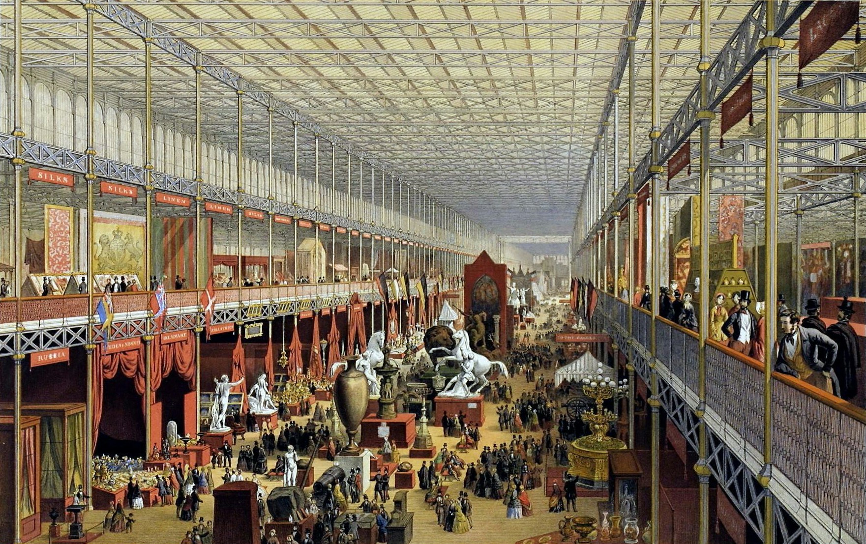 1851 års världsutställning i London - Underbart arkitektonisk medalj i superb kvalitet