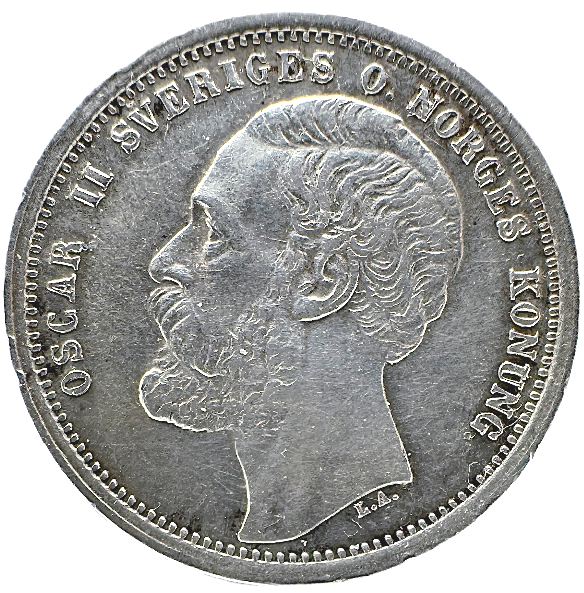 Oskar II - 1 Krona 1875 - Härlig stuns