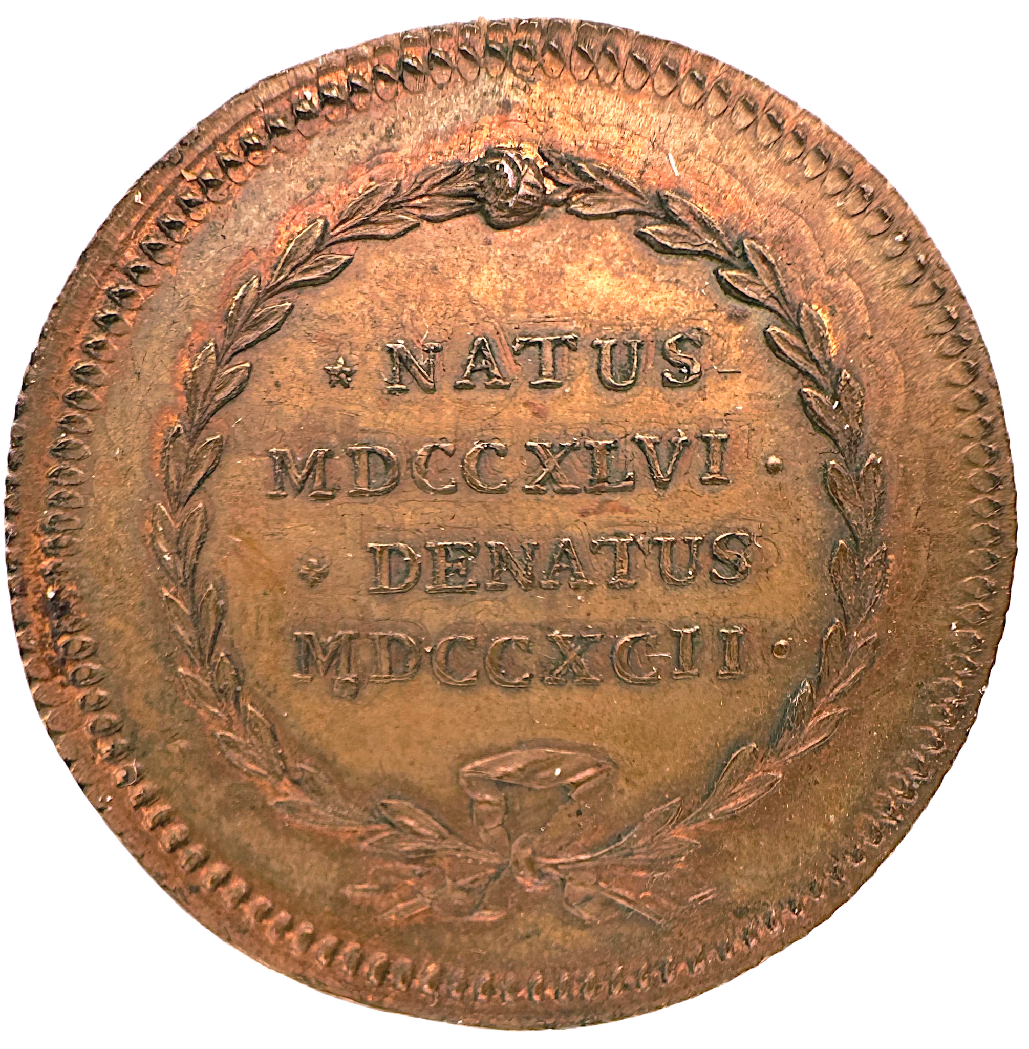Gustav III - Minnespenning 1792 ur Carl Enhörnings regentlängd - Vackert rött exemplar