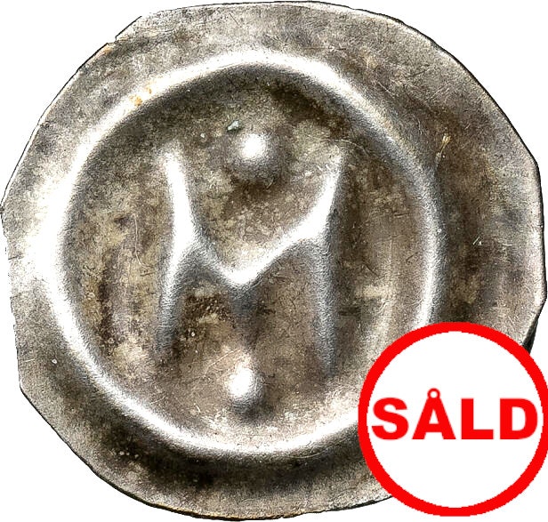 Magnus Ladulås (1275-1290), Skänninge? - Penning med latinsk M inom slät ring