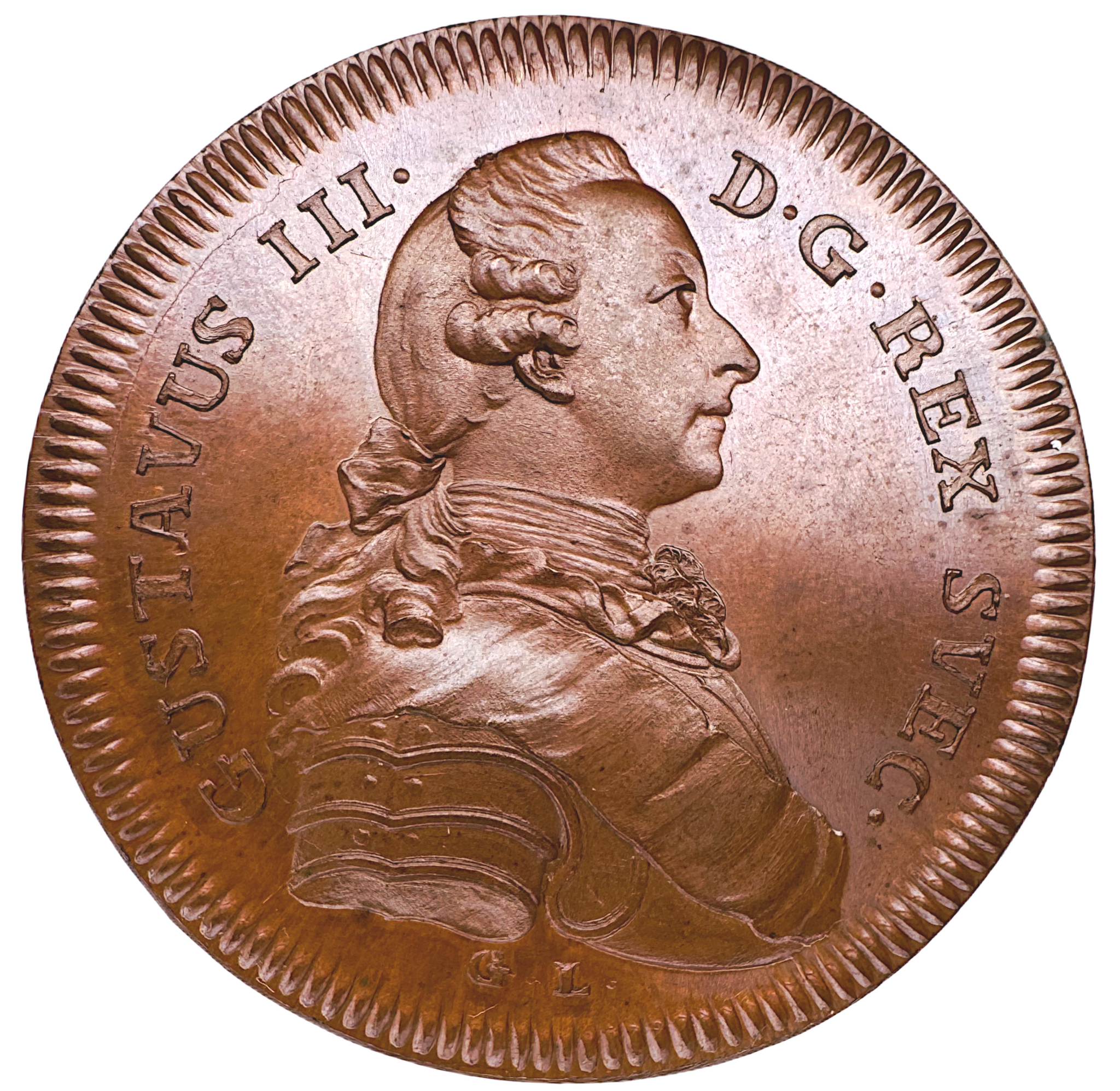 Gustav III  -  Vasaordens instiftande på kröningsdagen den 29 maj 1772 av Gustaf Ljungberger - PRAKTEXEMPLAR -Enda noterade exemplaret i brons - RRR