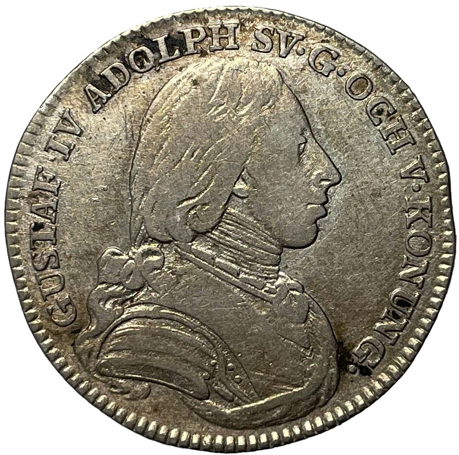 Gustav IV Adolf - 1/6 Riksdaler 1804