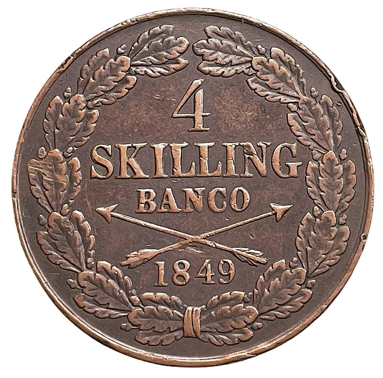 Oskar I - 4 Skilling Banco 1849