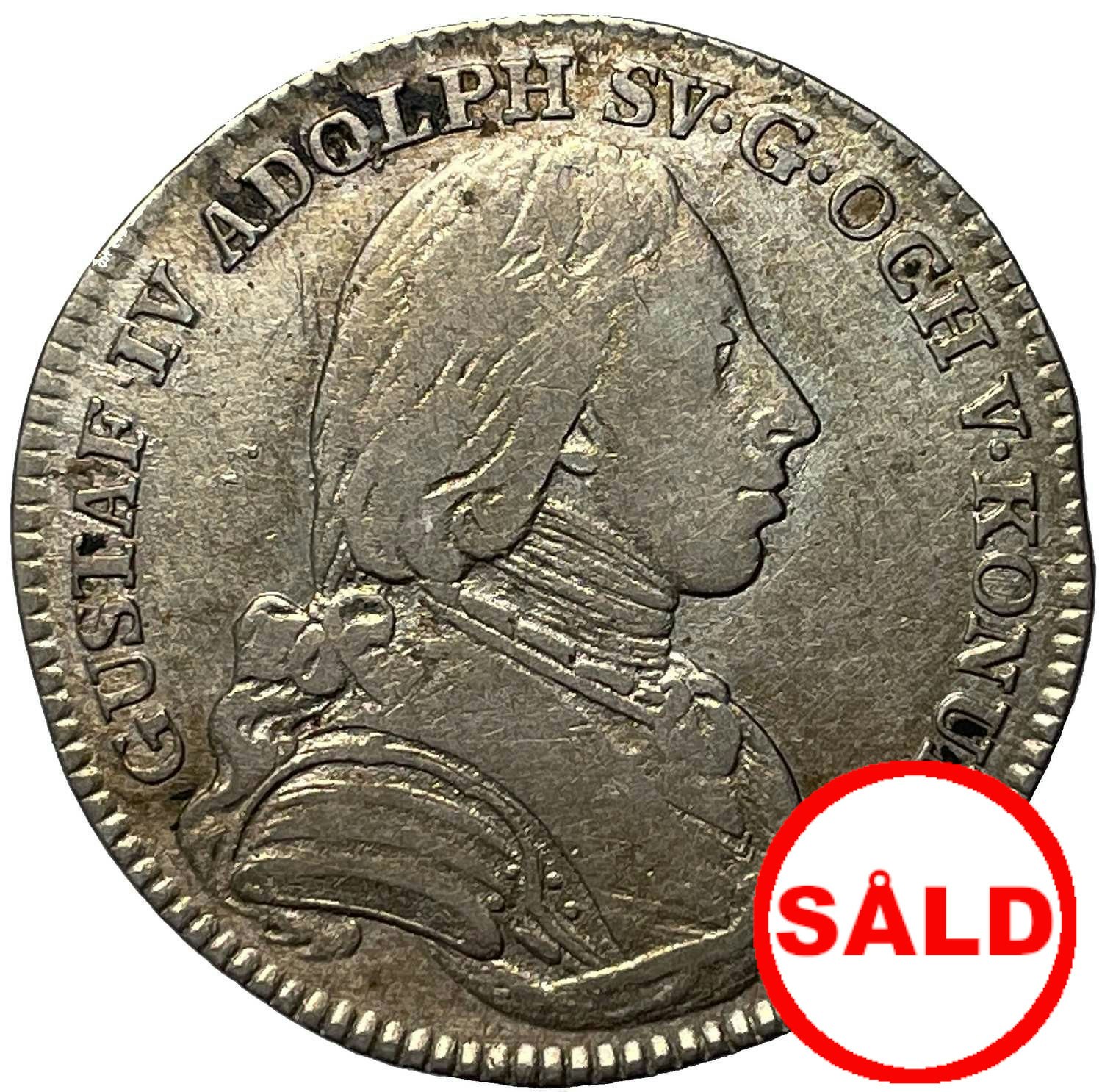 Gustav IV Adolf - 1/6 Riksdaler 1804