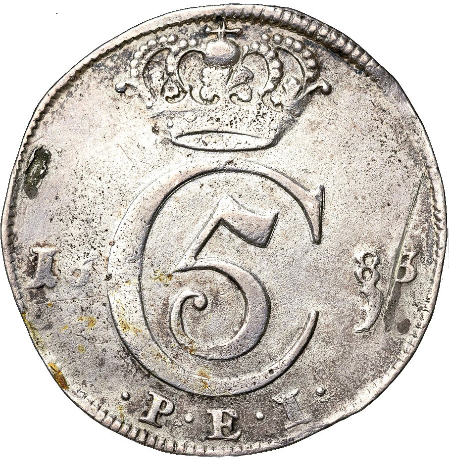 Christian V och den bittra fiendskapen med Sverige - 4 Mark 1683 - Ett historiskt betydelsefullt mynt