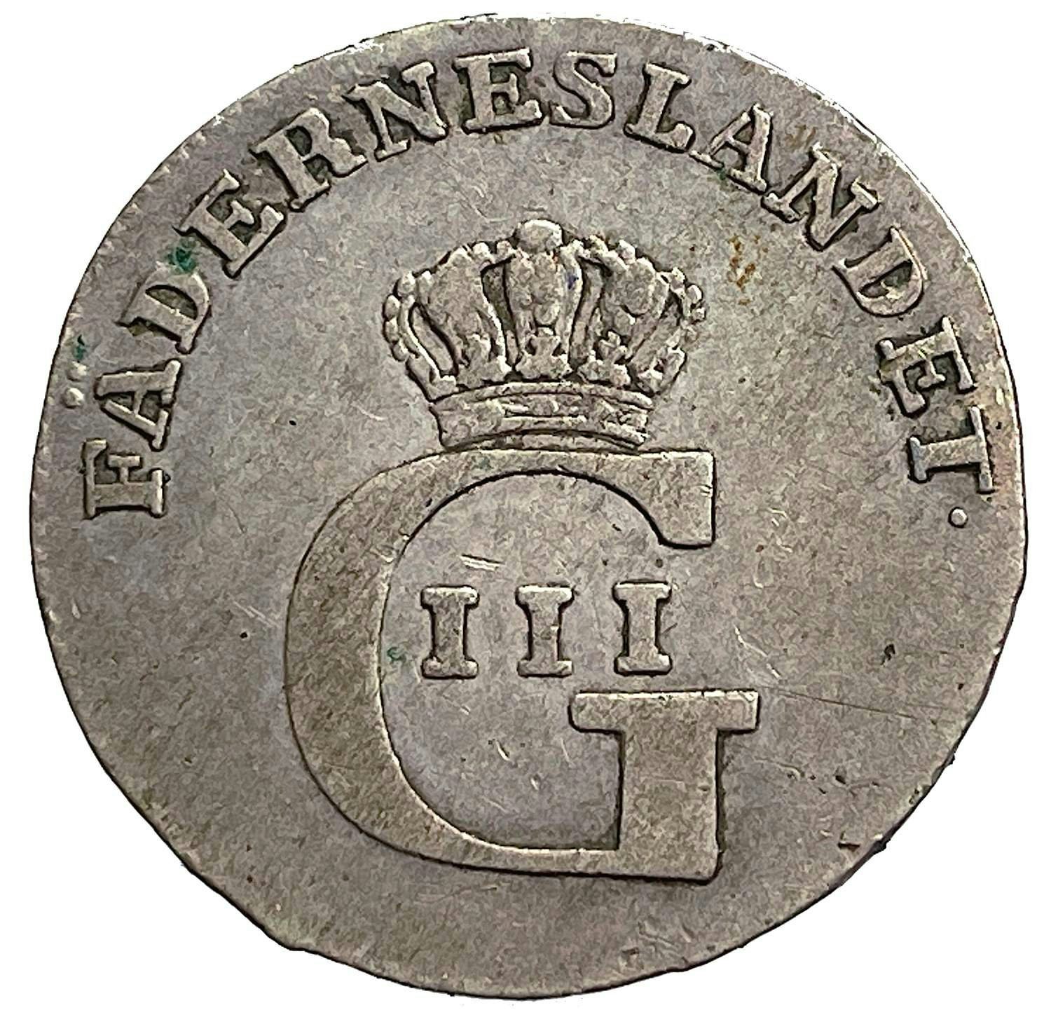 Gustav III - 1/12 Riksdaler/ 8 Öre 1777 - Ettårstyp