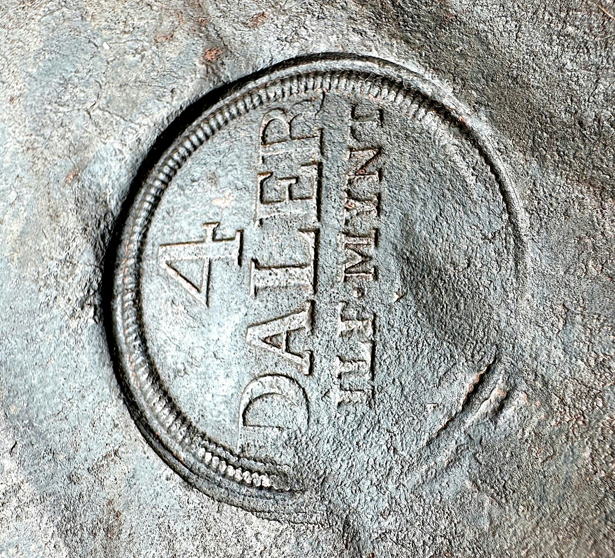 Adolf Fredrik, Avesta, Plåtmynt 4 Daler SM 1756 – Sällsynt