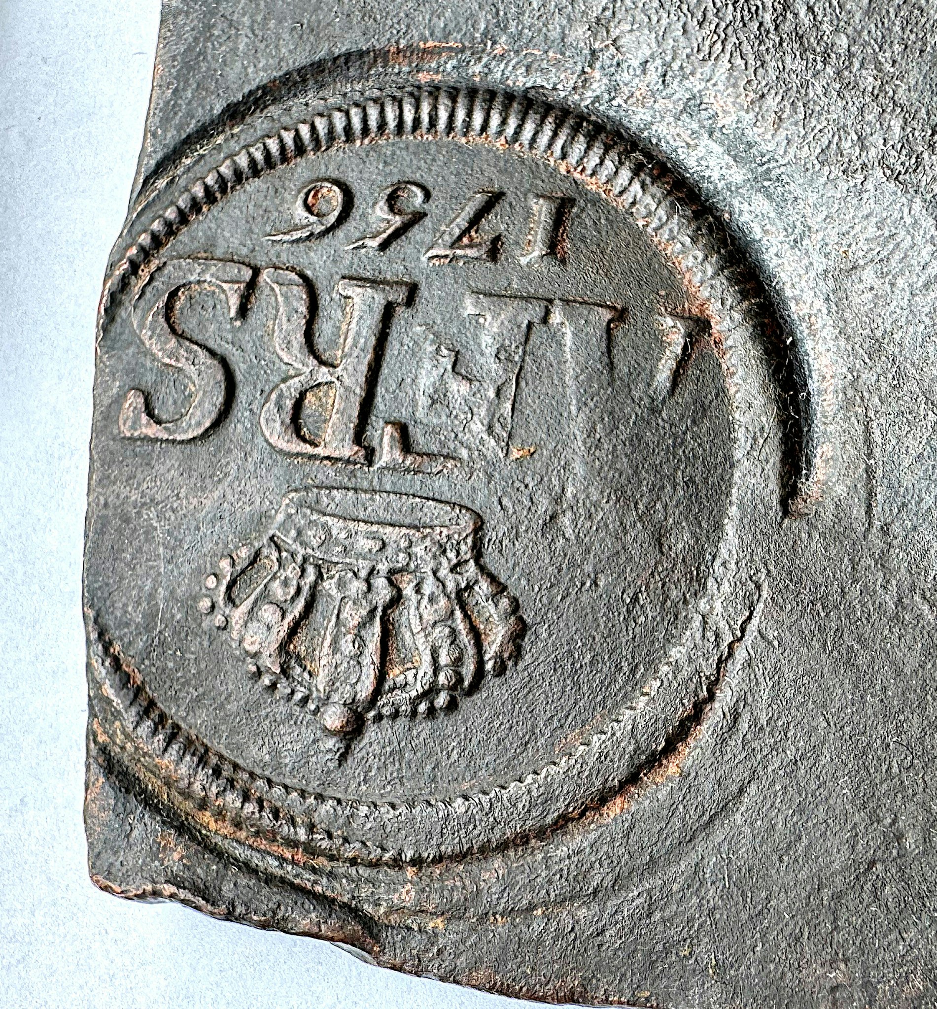 Adolf Fredrik, Avesta, Plåtmynt 4 Daler SM 1756 – Sällsynt