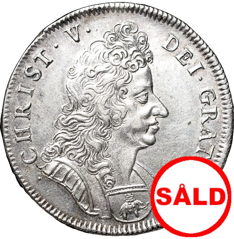 Danmark, Christian V (1670-1699). Krone 1693 - Ett härligt exemplar av ett historiskt betydelsefullt mynt - Enväldets sista glansdagar – året 1693 i historisk belysning