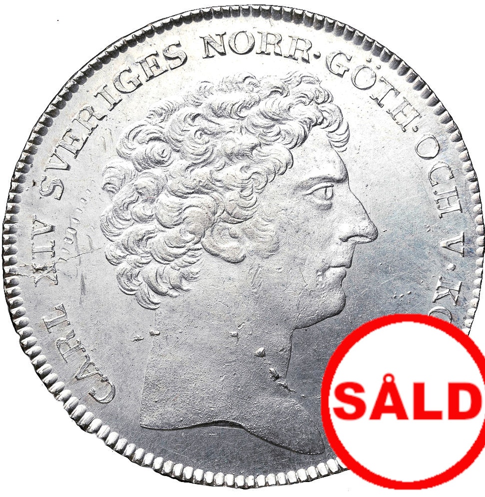Karl XIV Johan - Riksdaler 1822 - Ett underbart ocirkulerat exemplar - Napoleons general som blev Sveriges kung