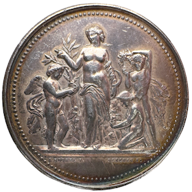 Frankrike, belöningsmedalj i silver cirka 1852-1870 - Jordbrukssällskapet i Chalon-sur-Saône
