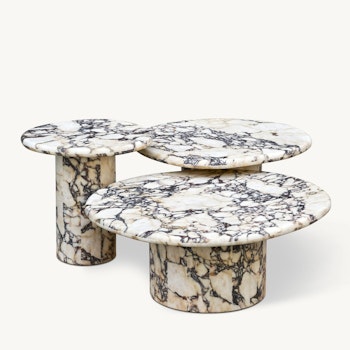 Agnes Coffee Table, set of 3 Calacatta Viola