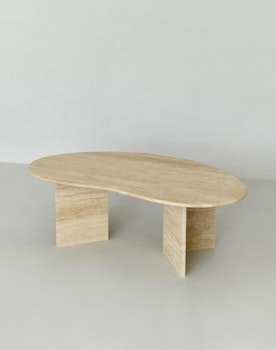 Alice Coffee Table bean-shaped Travertine