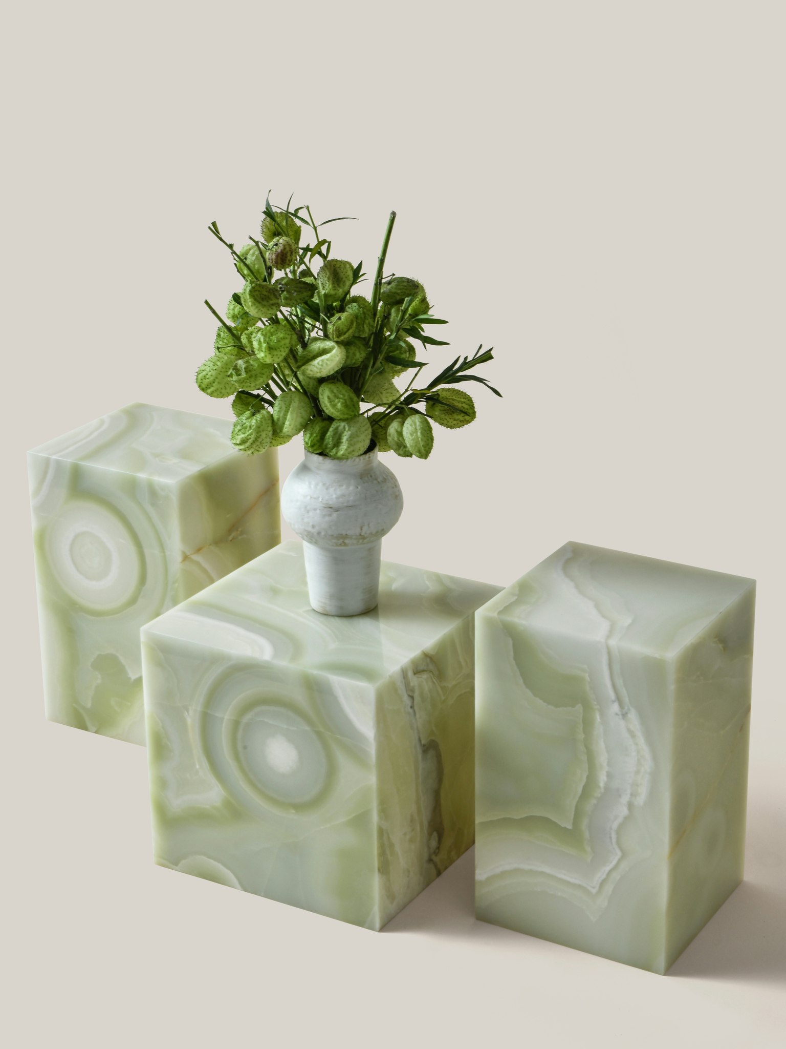 Flair Cube Light Green Onyx