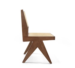 Armless Dining Chair Dark Brown