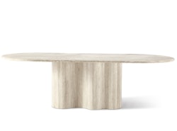 Undulate dining table 240cm Travertine